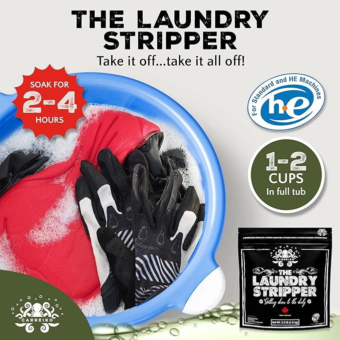 Carreiro Clean The Laundry Stripper - All-In-One! Dirt and Build-up Remover, Odor Eliminator, Laundry treatment. The One and Only All-in-One Laundry Stripper.…
