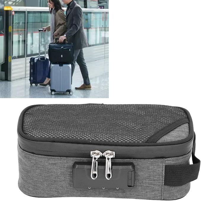 Odor Proof Pouch Organizer, Code Lock Design Smell Proof Container Portable Easy Using for Travel