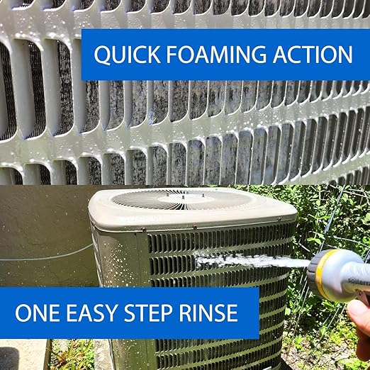 Quality Chemical Nu-Coil Professional Grade Concentrated/Air Conditioner Alkaline Condenser Coil Cleaner for AC Unit/AC Coil Cleaner 1 Gallon (128 oz)
