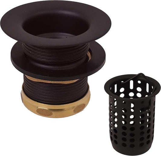 Westbrass A218-12 Junior Bar and Laundry Sink Drain Assembly with Removable Strainer Basket, Oil Rubbed Bronze