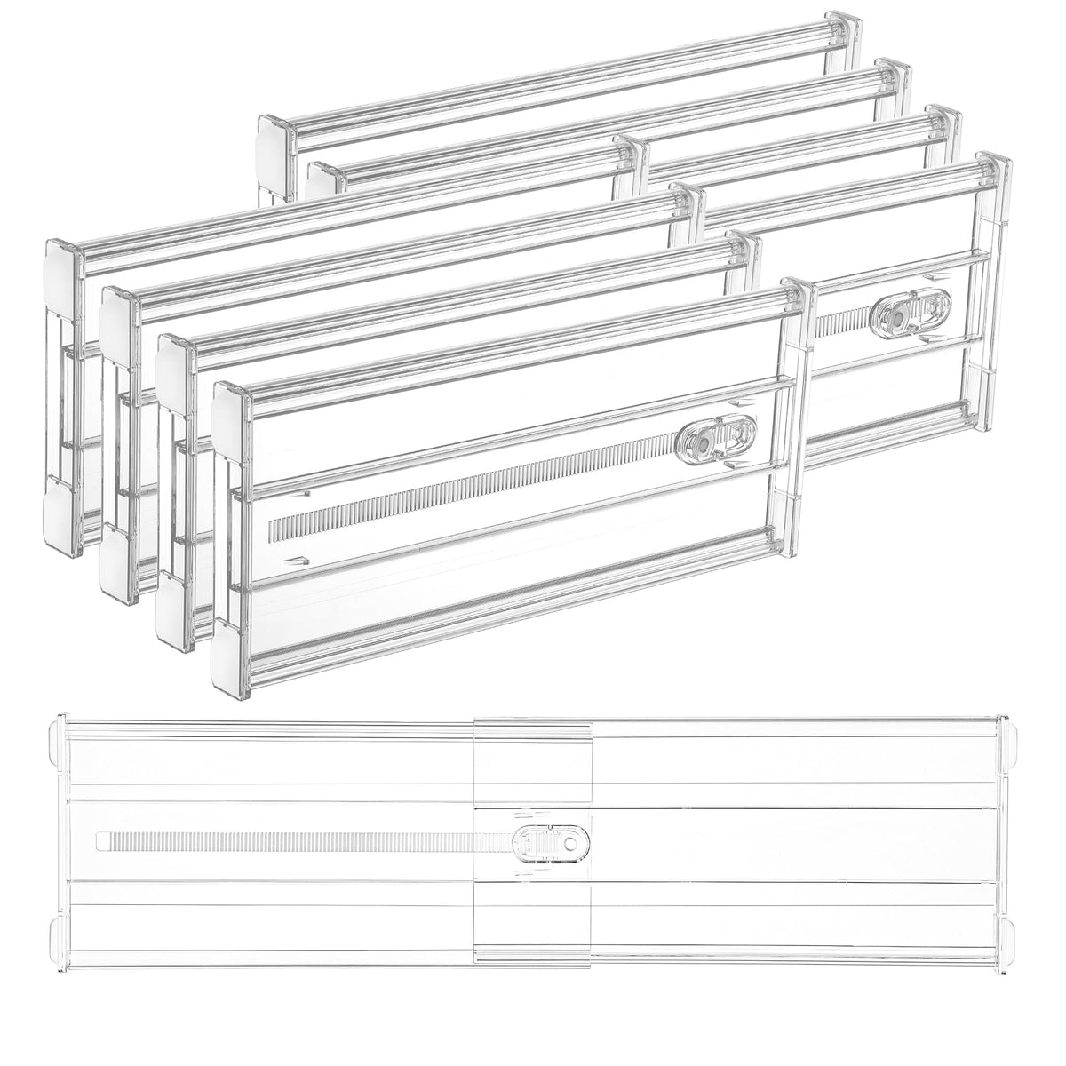 Vtopmart 6" Tall Upgrade Drawer Dividers, 12.8"-22.3" Expandable - Image 1