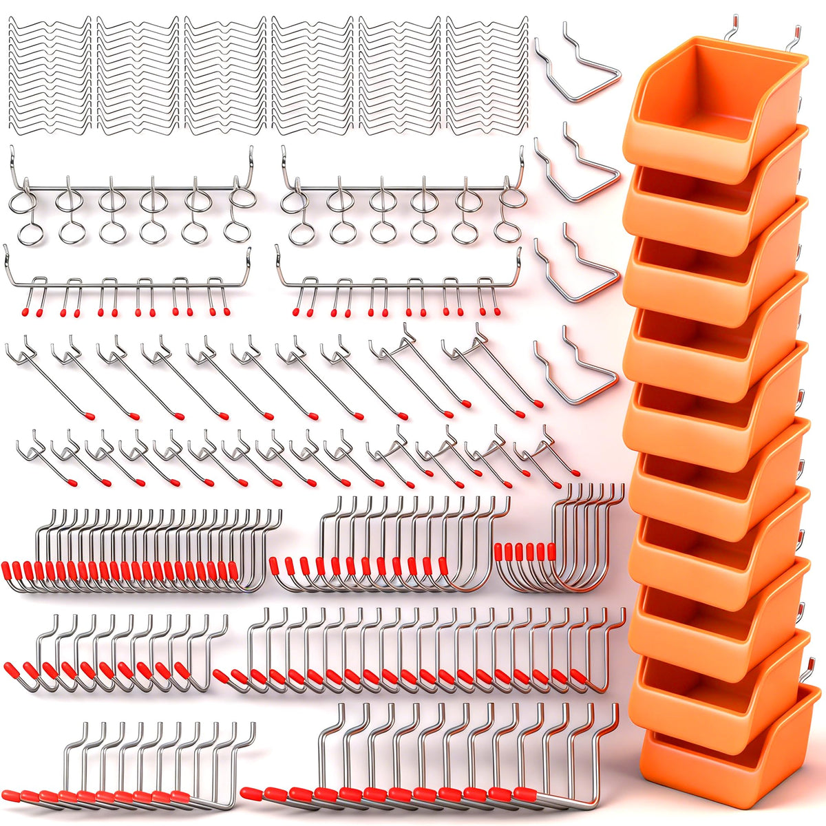 HORUSDY 238 PCS Pegboard Hooks Assortment Kit – 16 Types - Image 1
