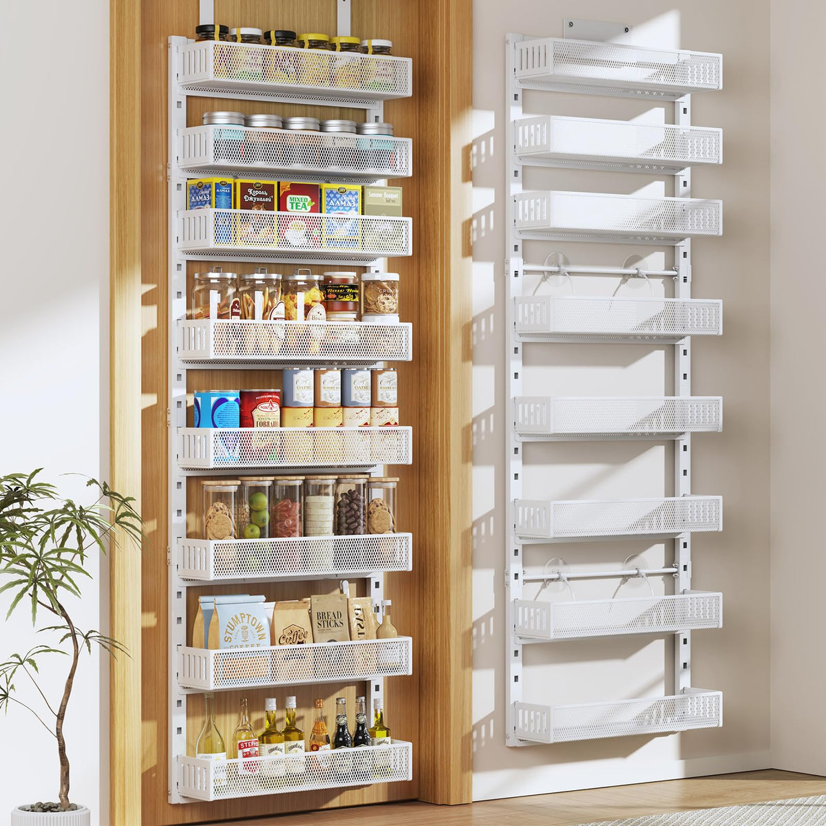 Pantry Door Organizers and Storage, 8-Tier Large Met - Image 1