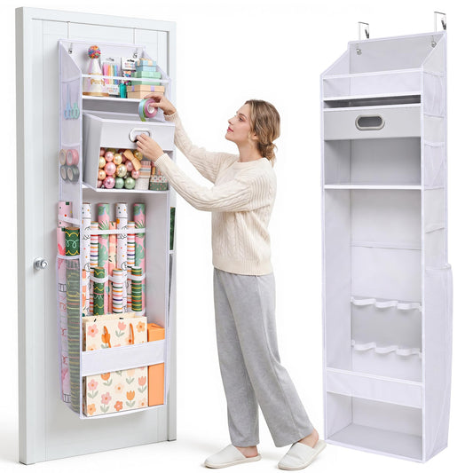 Ordovibe Wrapping Paper Storage Organizer, Over The Door - Image 1