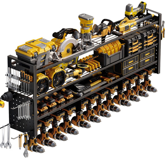 Large 49'' Wide Power Tool Organizer Wall Mount, 4-Tier - Image 1