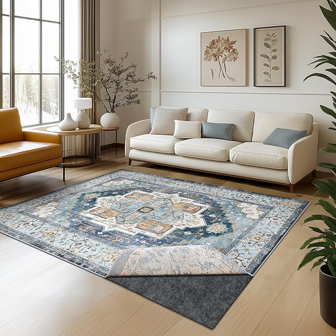 Waterproof Rug Pad, 3x5 ft Area Rug Non-Slip Carpet Pad, Non-Slip Rug Pads for All Floors and Finishes, Felt Pad for Hardwood Floors, Keeps Carpets in Place Soft and Safe