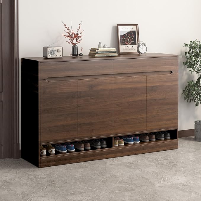 BOMENG Large Walnut Wood Wallpaper Peel and Stick Matte 48"x118" Dark Brown Wood Contact Paper Waterproof Removable Faux Wood Grain Vinyl Wrap Countertop Paper for Drawer Liner Cabinets Walls Desk