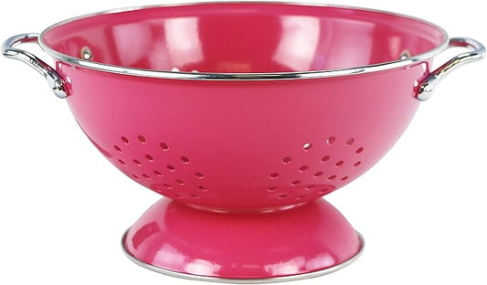 Calypso Basics by Reston Lloyd Powder Coated Enameled Colander, 3 Quart, Magenta