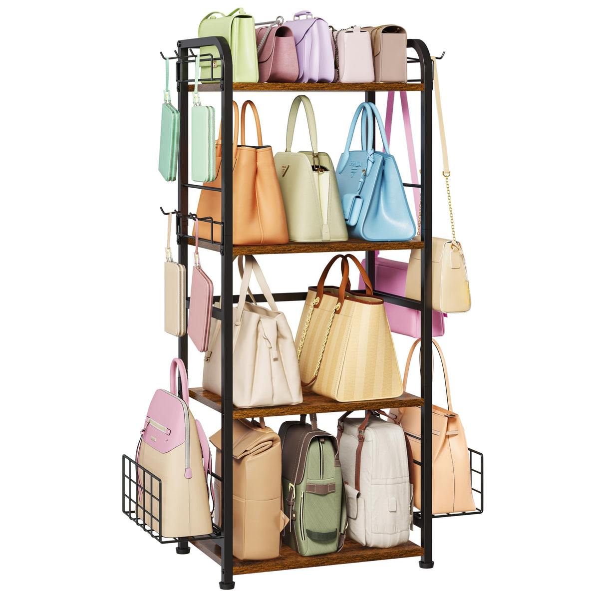 koozuuyk 4-Tier Purse Organizer for Closet with 3 Si | All Products - Image 1