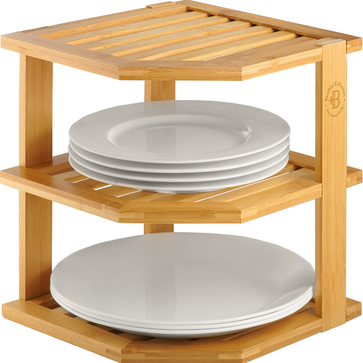 Bambüsi 3-Tier Corner Shelf, Kitchen Cabinet Organiz | All Products - Image 1