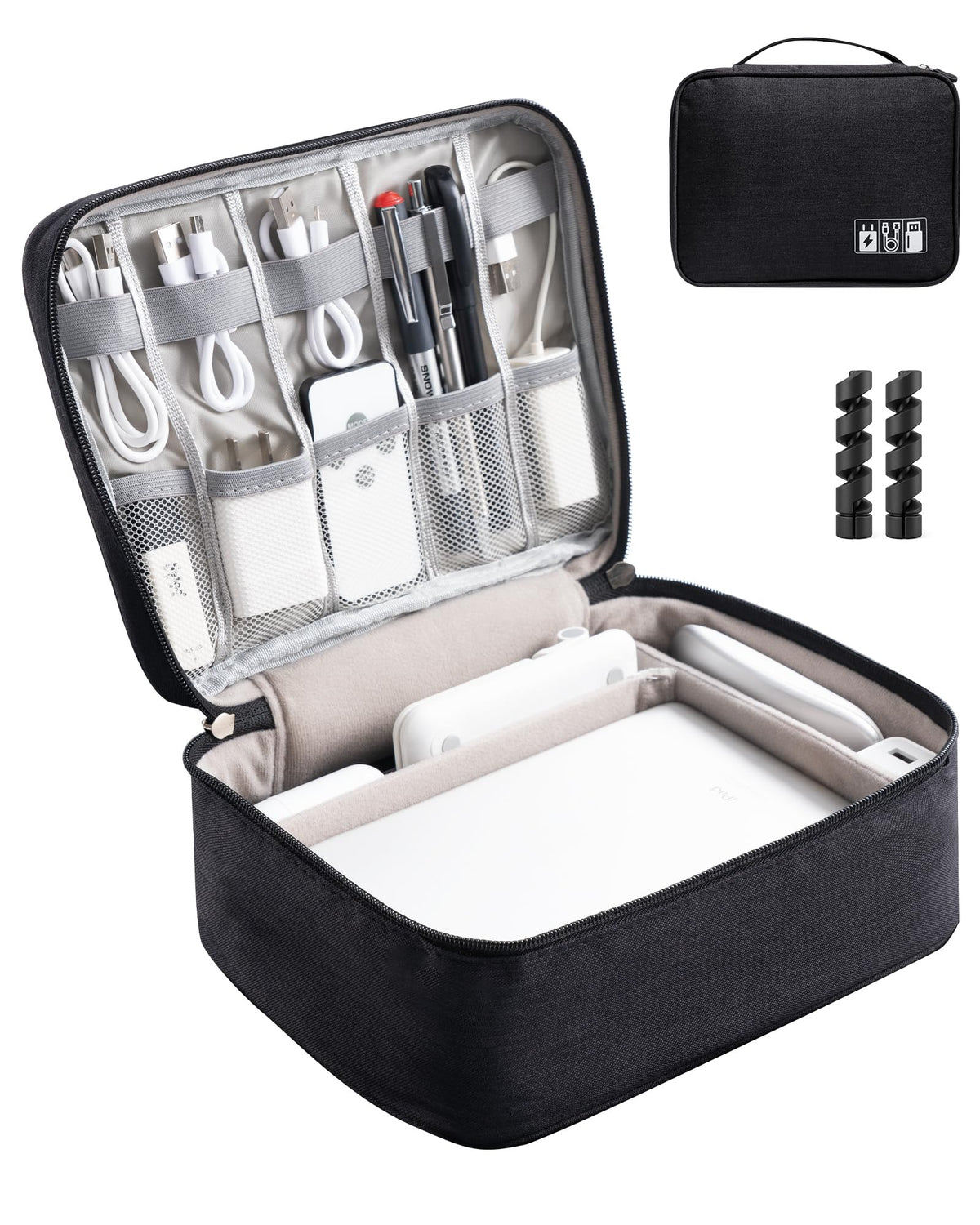 OrgaWise Electronics Travel Organizer, Two-Layer Tech Case - Image 1