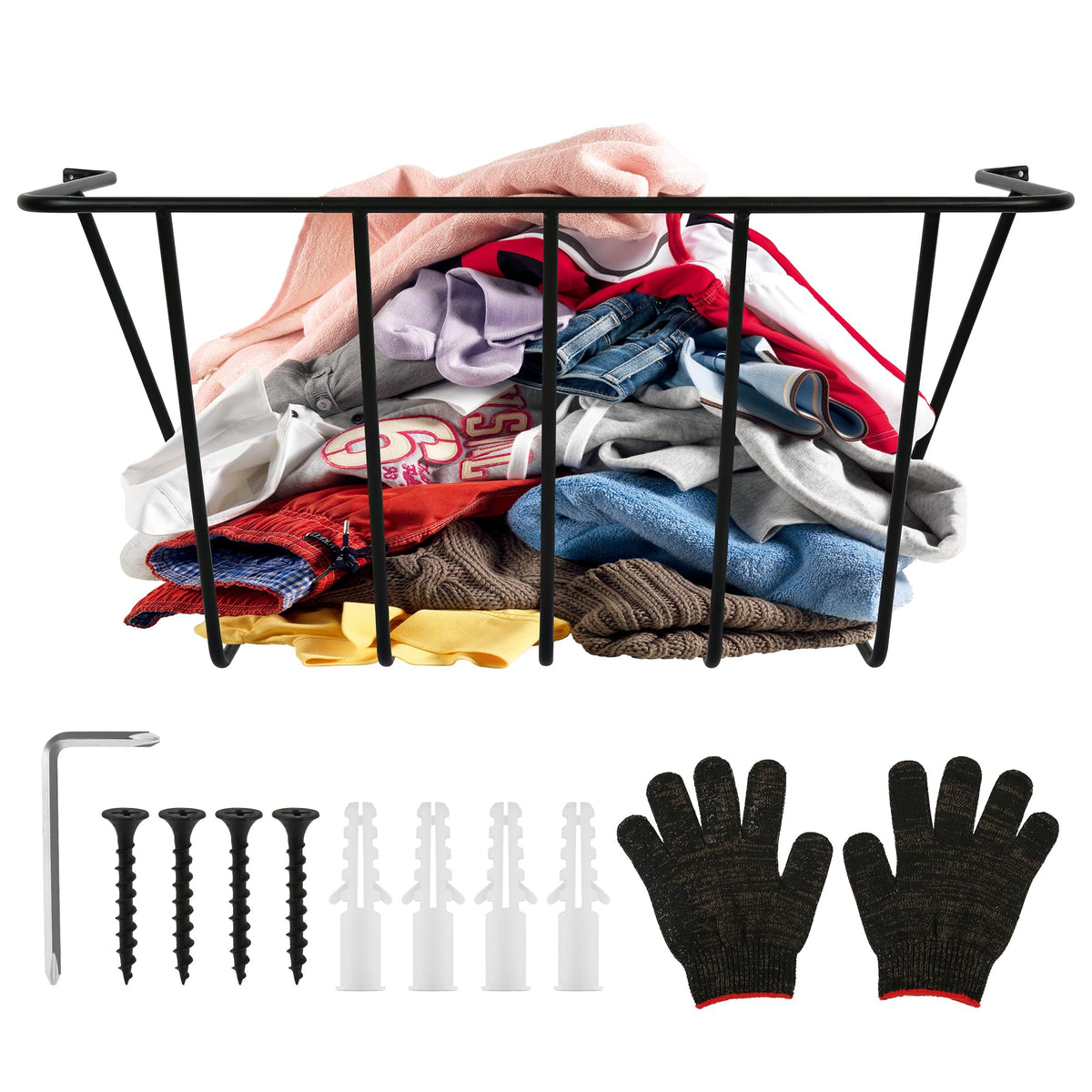 29.6'' Upgraded Blanket Holder, Metal Wall Mount Rack for Towels - Image 1