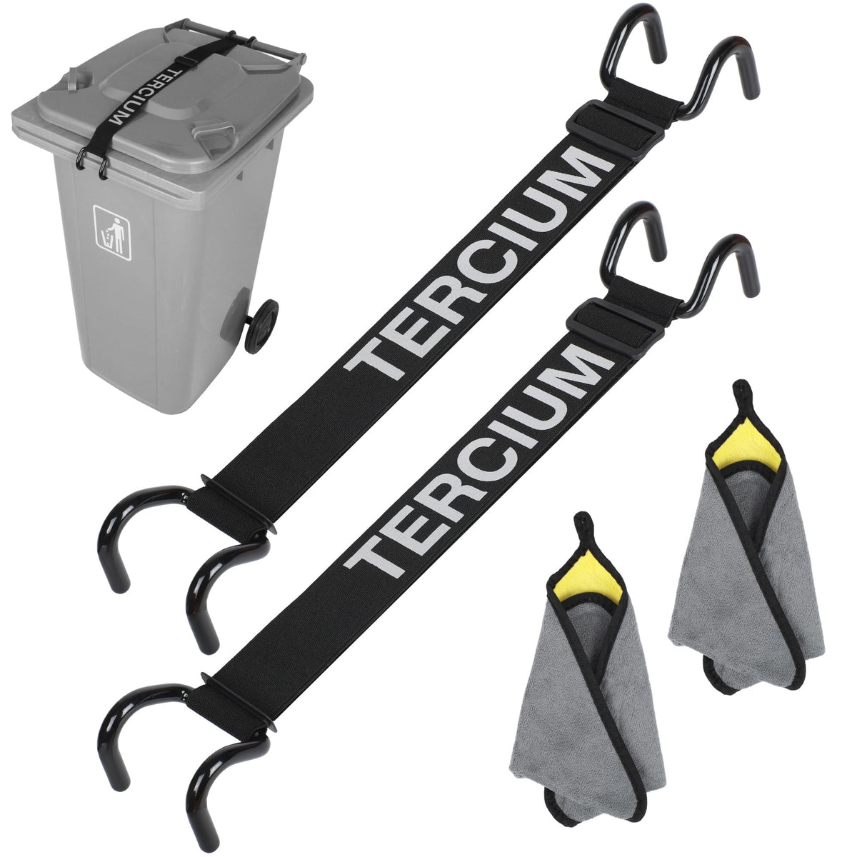 Metal Non-Slip Double Claw Trash Can Lid Lock - Image 1