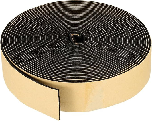 PATIKIL Foam Insulation Tape, 1-3/4" W x 1/8" t x 32.8FT Self Adhesive Weather Stripping Door Seal Strip for Door Window Air Conditioning, Black