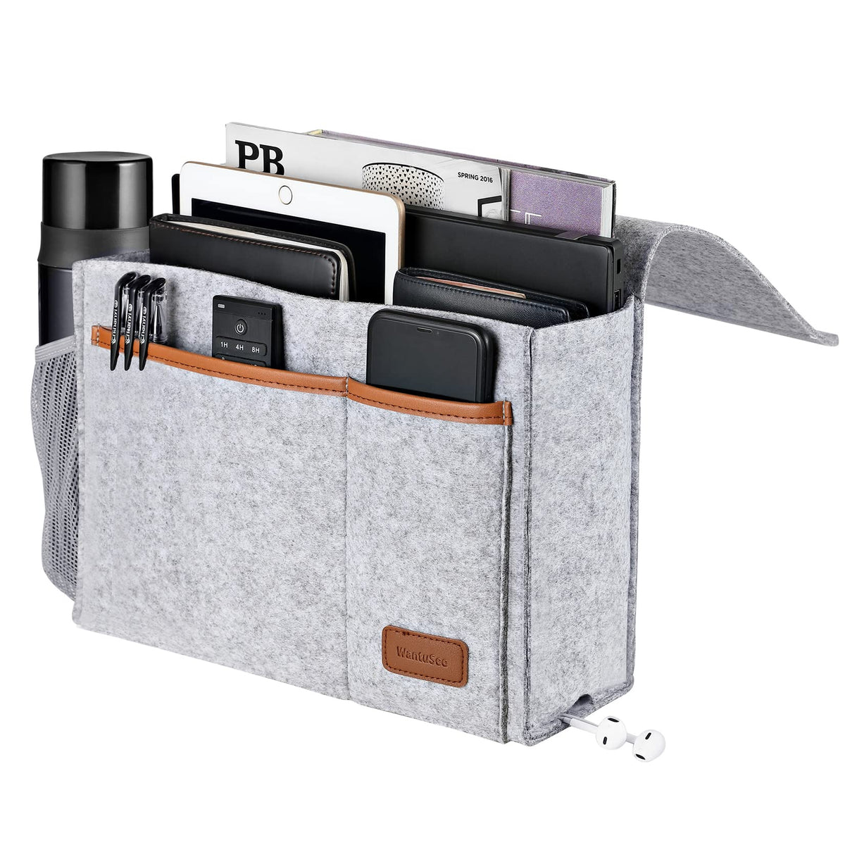 Bedside Caddy, Felt Bed Storage Organizer Hanging Bag Holder - Image 1