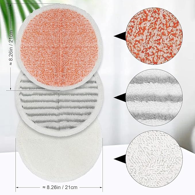 Replacement Pads For Bissell Spinwave Mop: 16 Pads for Bissell Spinwave/Spin Wave/Crosswave,Expert/Pet/Cordless Hard Floor,2124 20393 2039a 20399 2039w 23159 23157 Spin Mop Cleaner Scrub/scrubber pads