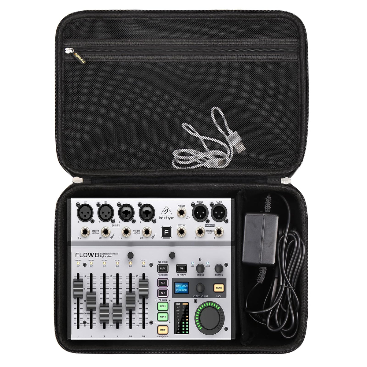 Aproca Hard Storage Travel Case, Fit for Behringer Flow 8 - Image 1