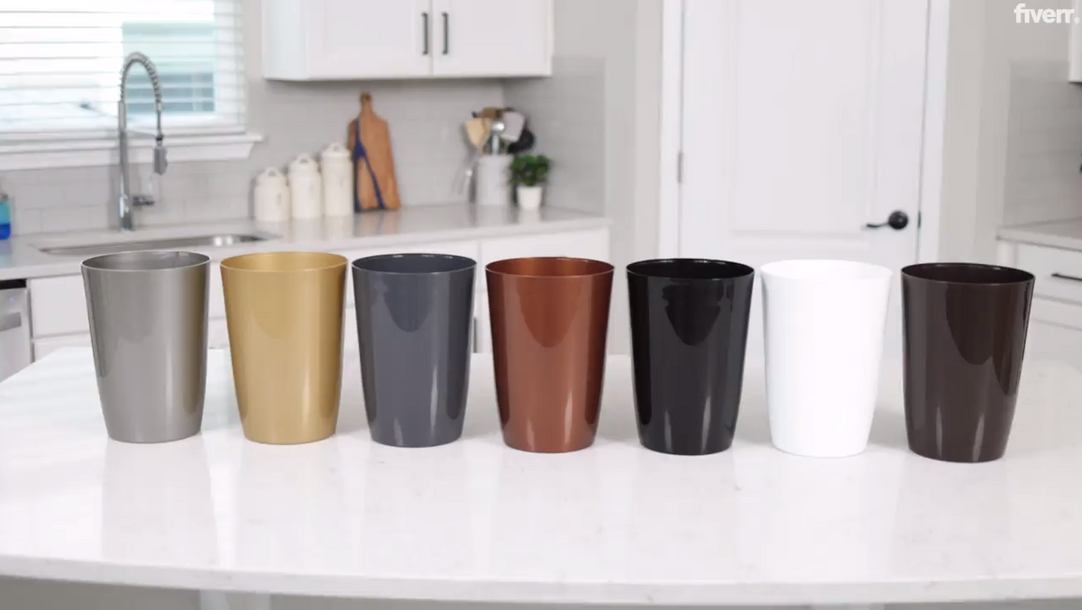 Mini Waste Basket, Durable Small Plastic Garbage Trash Can Bin - Image 8