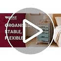 VASAGLE Rolling Cart with Drawers,5 Drawers Storage Cart, Pink - Image 8