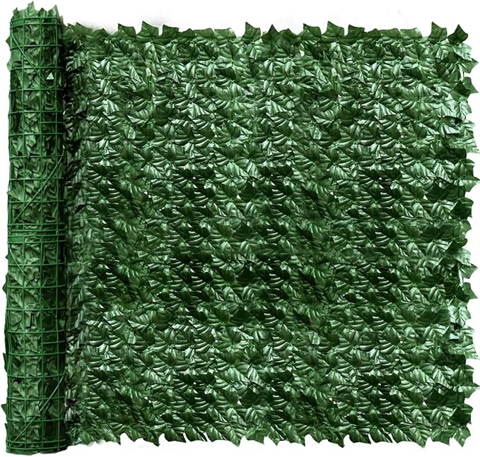 Artificial Ivy Privacy Fence Screen, 120x60 inch Artificial Hedge Grass Wall，Faux Ivy Fence Privacy Screen, Decoration for Patio, Balcony, Garden, Backyard Indoor Outdoor Decor