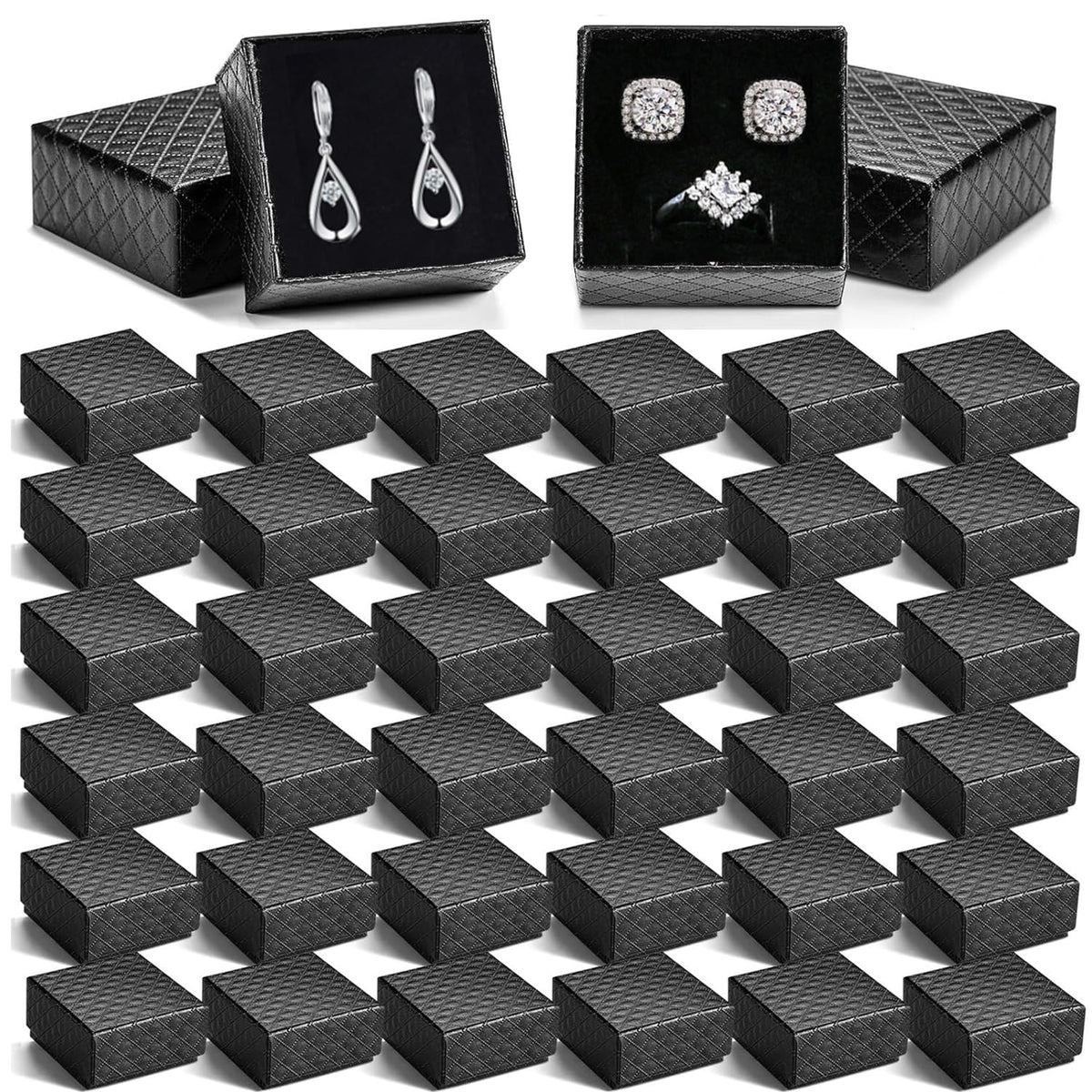 48Pcs Jewelry Gift Box Set -2 x 2x 1.2 Inch Ring Boxes - Image 1
