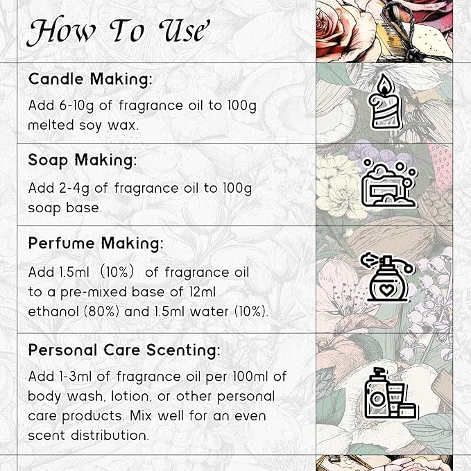 HIQILI Sunlit Embrace Fragrance Oil for Diffuser, Candle, Soap & Perfume Making, Floral-Woody Scent, Long Lasting Aroma - 1 Fl Oz