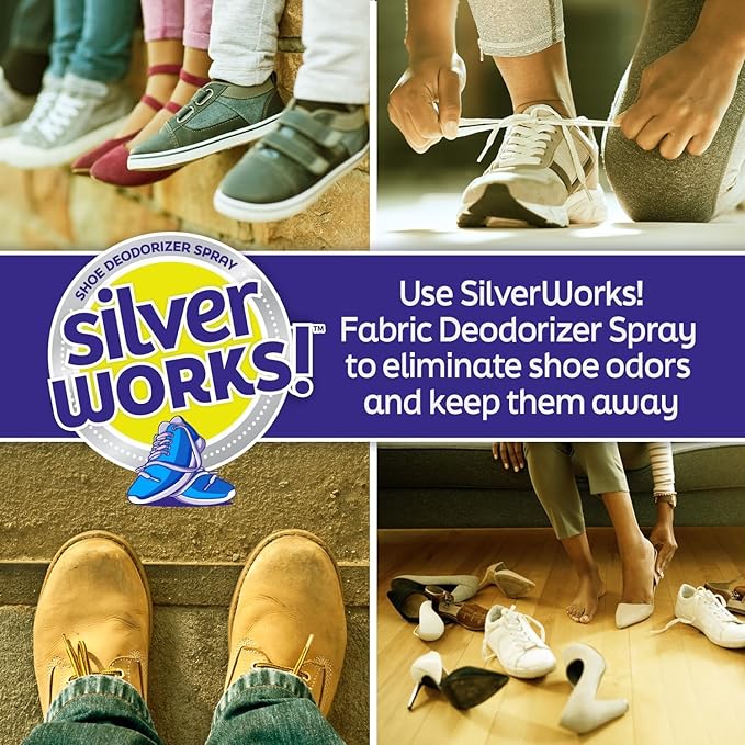 Shoe Deodorizer Spray For Smelly Shoes, Shoe Odor Elimination Spray, Boot, Sneaker, Foot Sweat Smell Eliminator, Stinky Shoes Odor Eliminator, Shoe Freshener, 16.9oz, Pack of 2