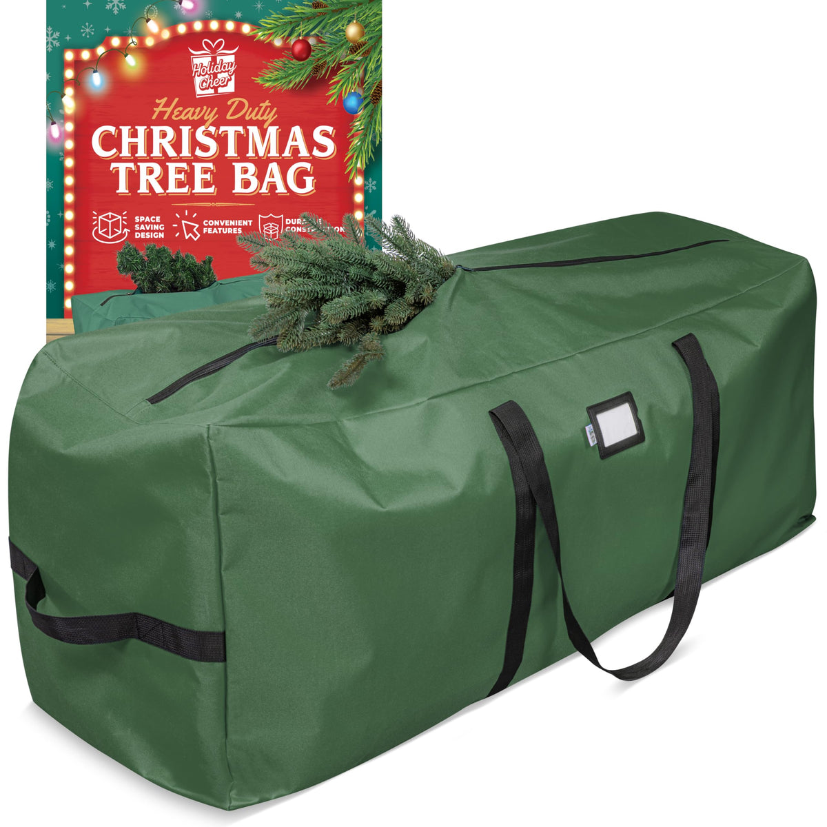 Christmas Tree Storage Bag Waterproof 9ft Green - Image 1