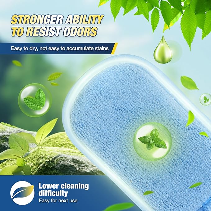 Dish Sponge Kitchen Sponges Multipurpose Cleaning Sponge All-Purpose Sponges Non Scratch Kitchen Sponge Cleaning Mat Used for Cleaning Non Stick Cookware,Kitchen Pans MGLDEM (Blue,Gray-10 Packs)
