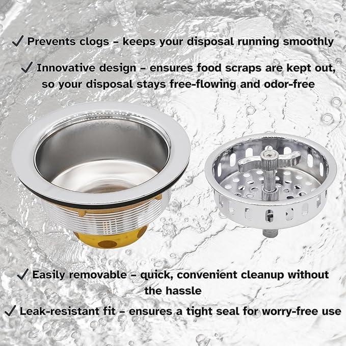 Westbrass R213-26 Wing Nut Style Large Kitchen Basket Strainer, Polished Chrome