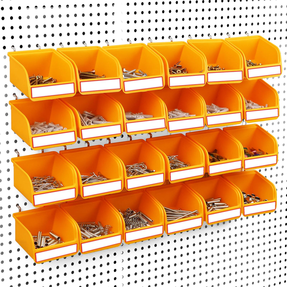 Pegboard Bins Organizer Set 24-Pack - Durable Storage Tray - Image 1