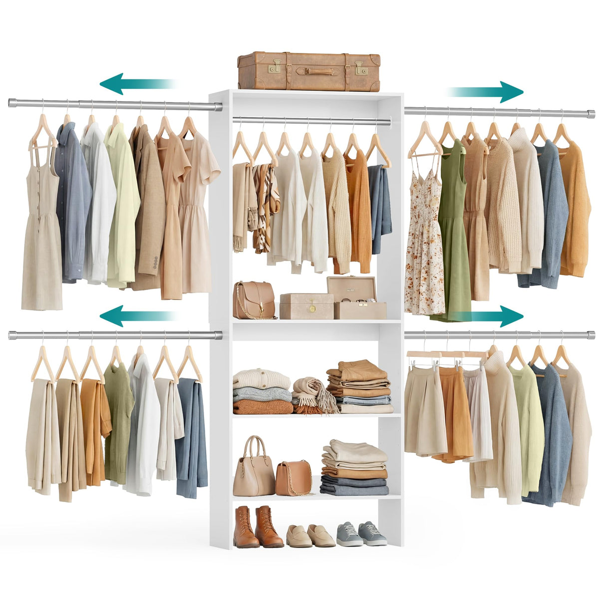 SONGMICS Closet System, Customizable Walk-In Closet - Image 1