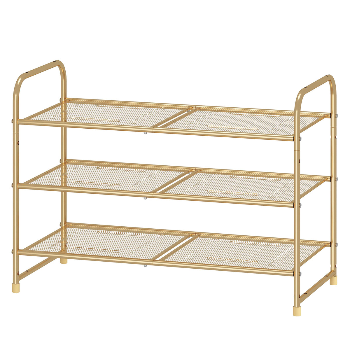 Simple Trending 3-Tier Shoe Rack, Stackable Shoe Shelf Storage - Image 1