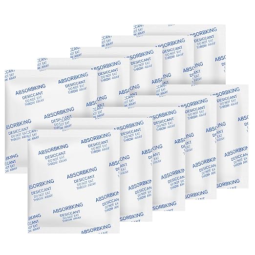 Desiccant Packs for Storage – 10 Gram 80 Packs Moisture Absorbers for Food Storage, Food Grade Silica Gel Packets, Premium Desiccant for Foods, Electronics, Jewelry, Tools, Safe