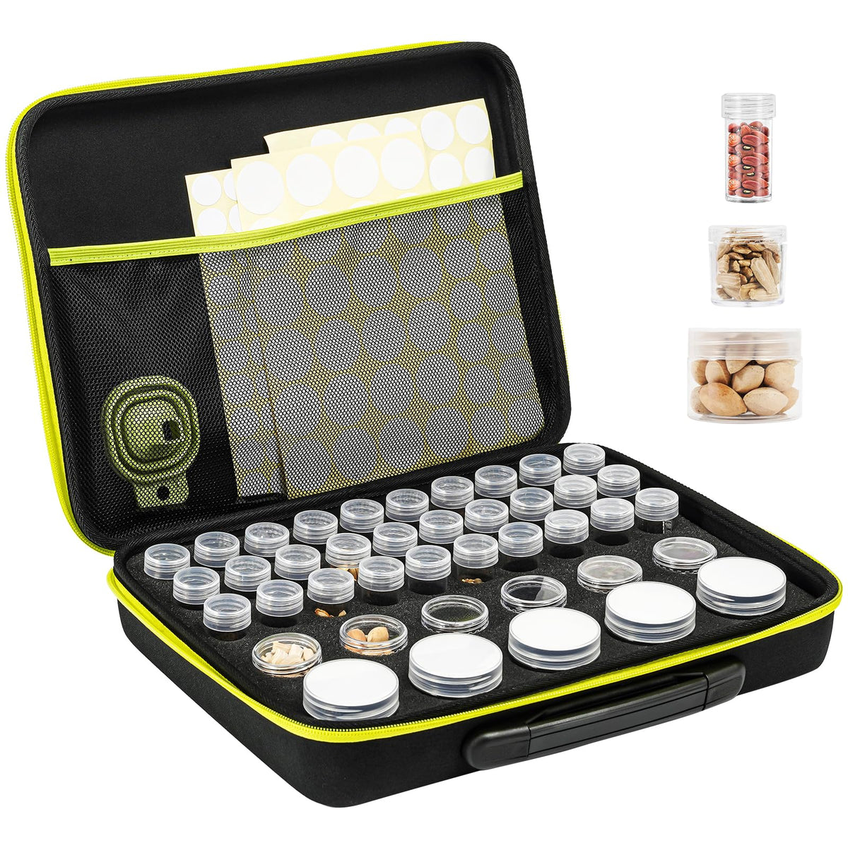 ProCase 41-Slot Seed Storage Organizer Box with Bottles - Image 1