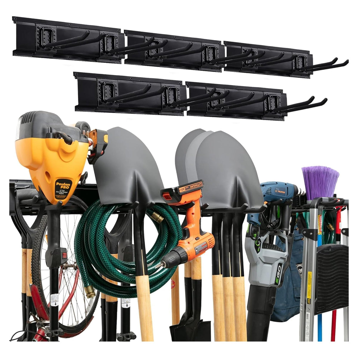 Garage Tool Organizer Wall Mount, 80 Inch Heavy Duty | Garage Storage - Image 1