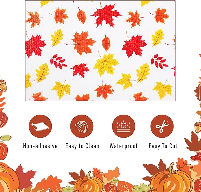 Cooyes Shelf Paper for Kitchen Cabinets Non Adhesive, Waterproof & Oil-Proof Kitchen Drawer Liner for Refrigerator Drawer Fridge Cupboard (11.8 Inch W x 236 Inch L, Pumpkin Orange)
