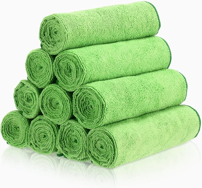 Shimeyao 40 Pack Bleach Proof Towels Microfiber Absorbent Resistant Hair Hand Towels Bulk Quick Dry for Barber Gym Bath Spa Shaving (Sage Green,16 x 29 Inch)