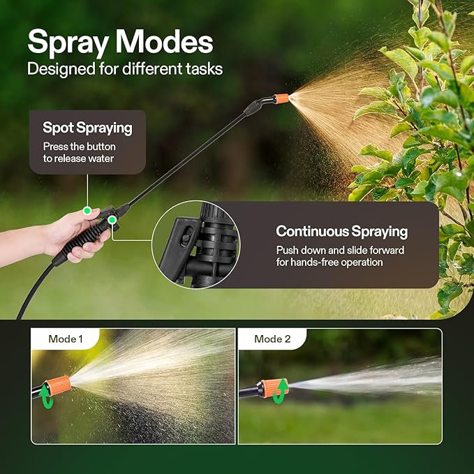 VIVOSUN 3.2 Gallon Lawn and Garden Wheeled Pump Compression Sprayer with Pressure Relief Valve, Labor-Saving Wheel Design (Pack of 2)