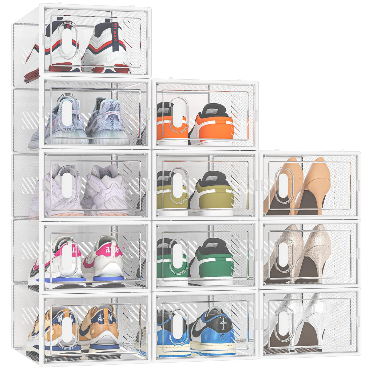 SIMPDIY Clear Shoe Storage Boxes, Stackable Shoe Org | All Products - Image 1