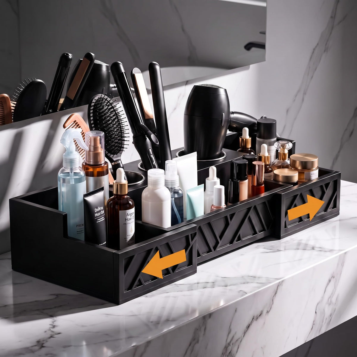 Gerrii Extendable Hair Tool Organizer, 12.6 to 25 Inch - Image 1