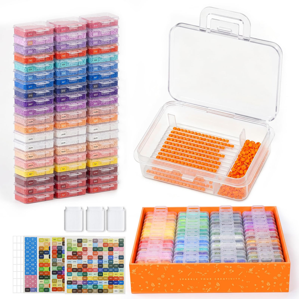 Redtwo 60pcs 2026 Version Diamond Painting Storage Container - Image 1
