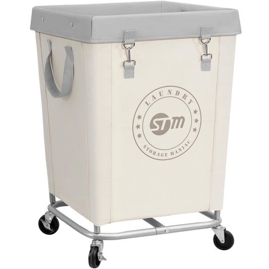STORAGE MANIAC Rolling Laundry Hamper, Commercial Laundry Cart - Image 1