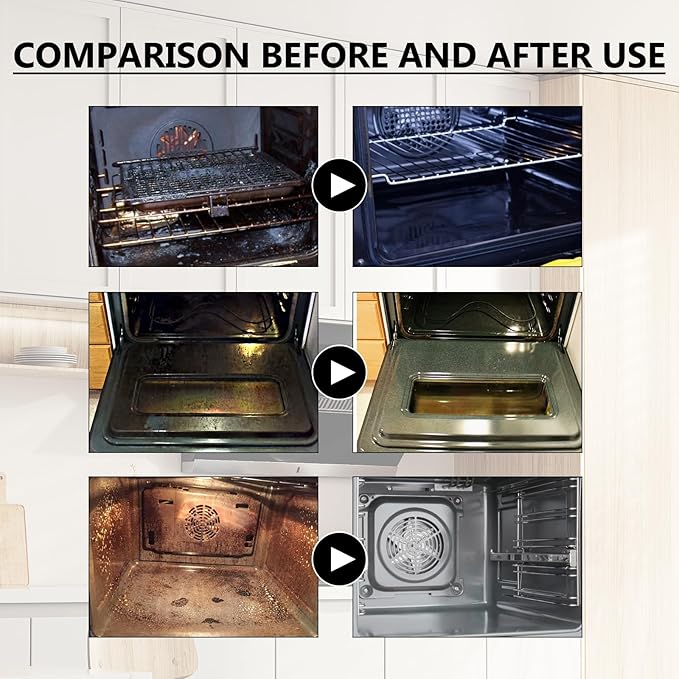 Oven Cleaner Spray Heavy Duty - Foaming Degreaser for Stoves, Grills & Burnt Food | Stainless Steel Safe | Fast 5-Min Clean