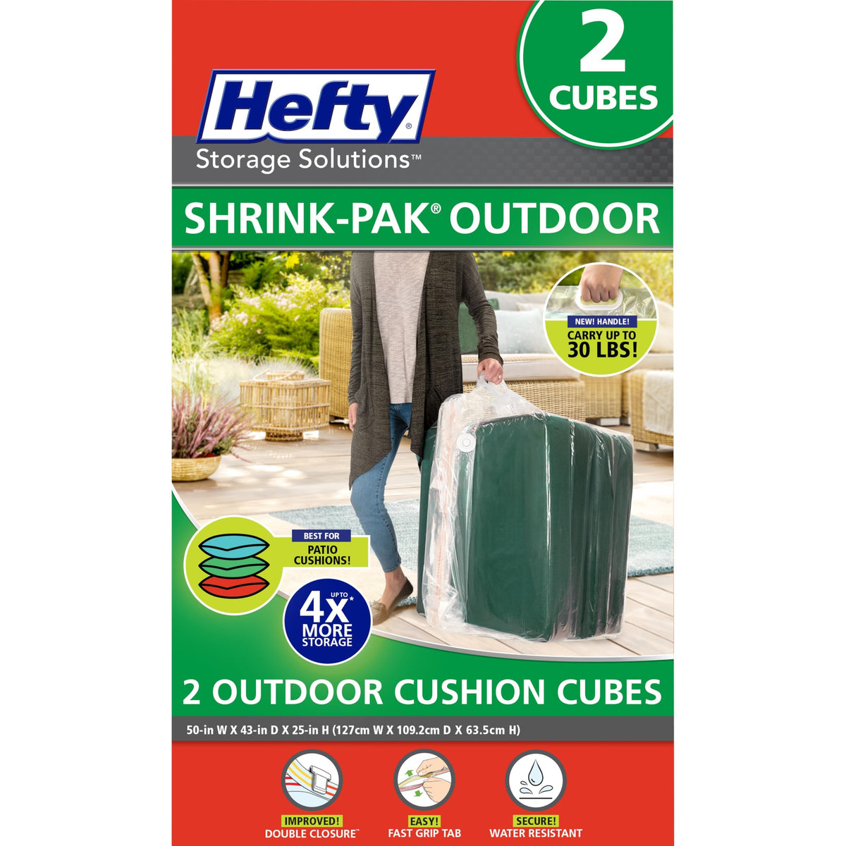 Shrink-Pak Hefty Outdoor Cushion Storage Cube 2-Pack | - Image 1