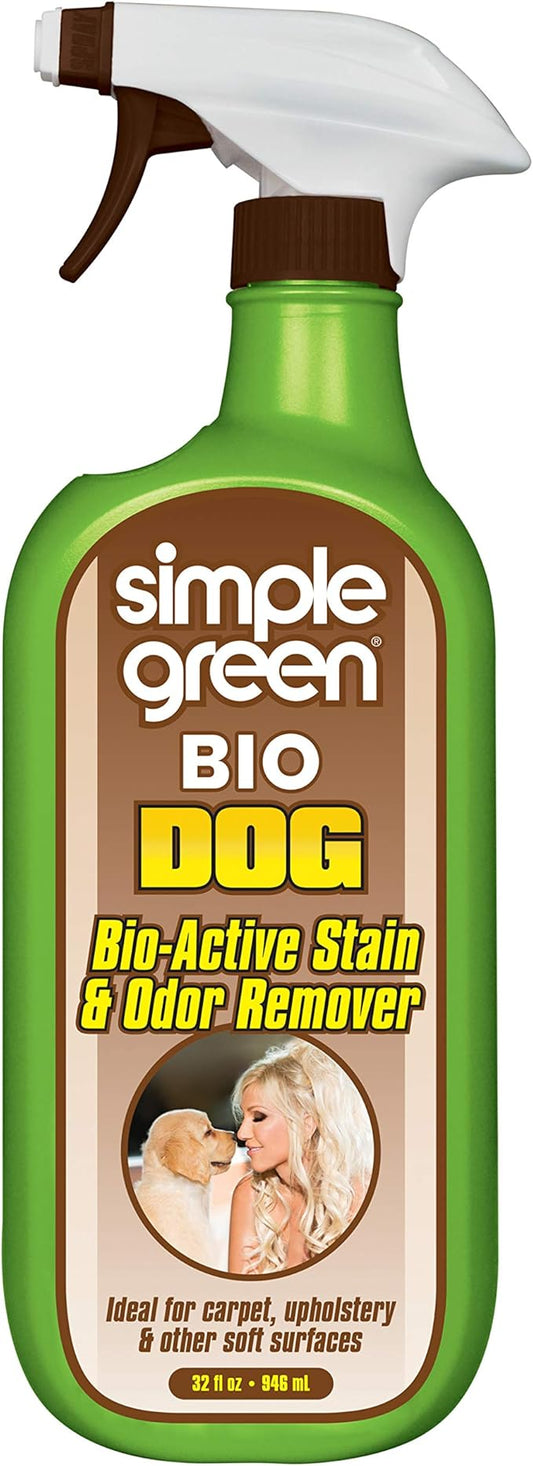 Bio Active Stain & Odor Remover for Pet & Carpet- Pet & People Safe - 32oz Spray