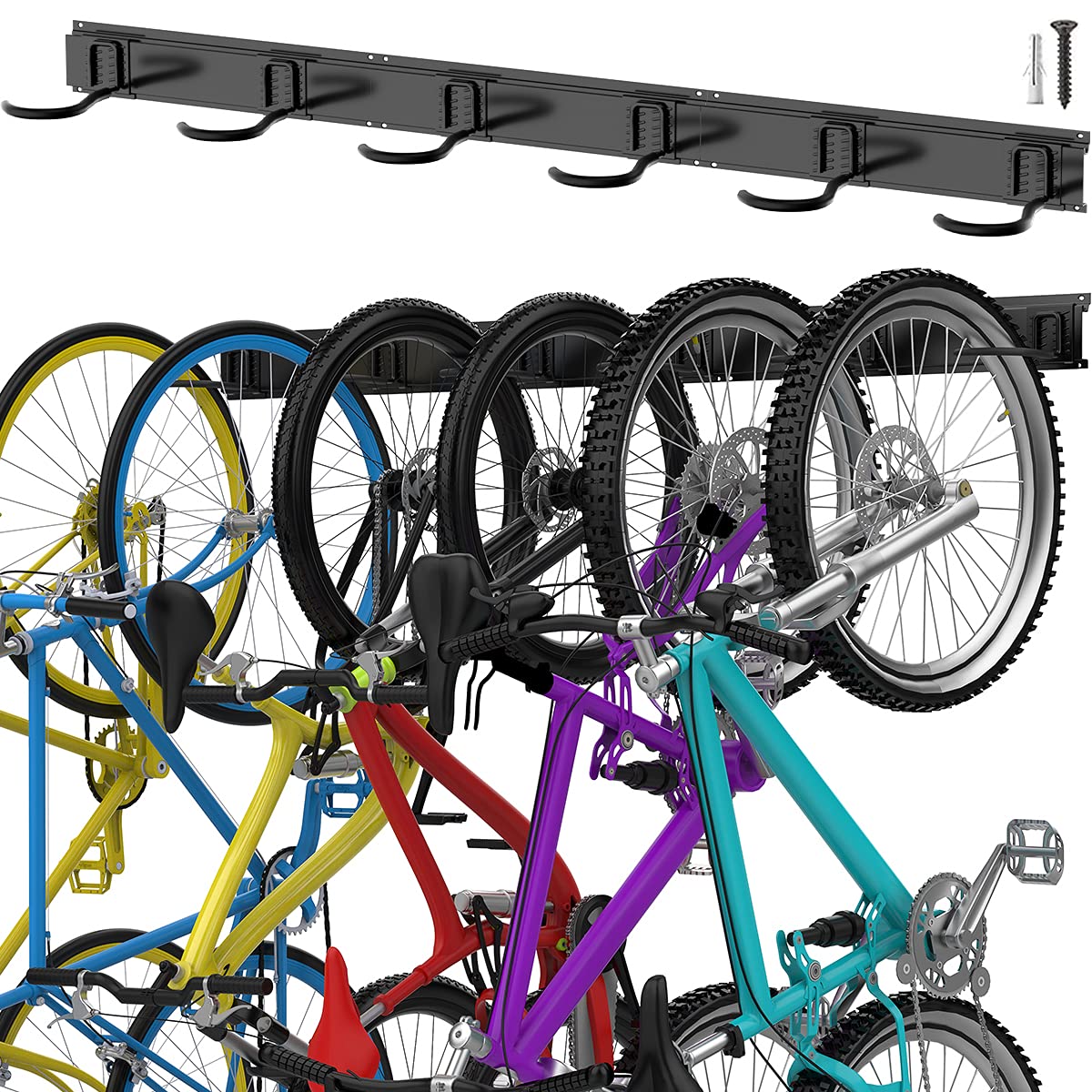 TORACK Bike Storage Rack, 6 Bike Rack Wall Mount Hom | All Products - Image 1