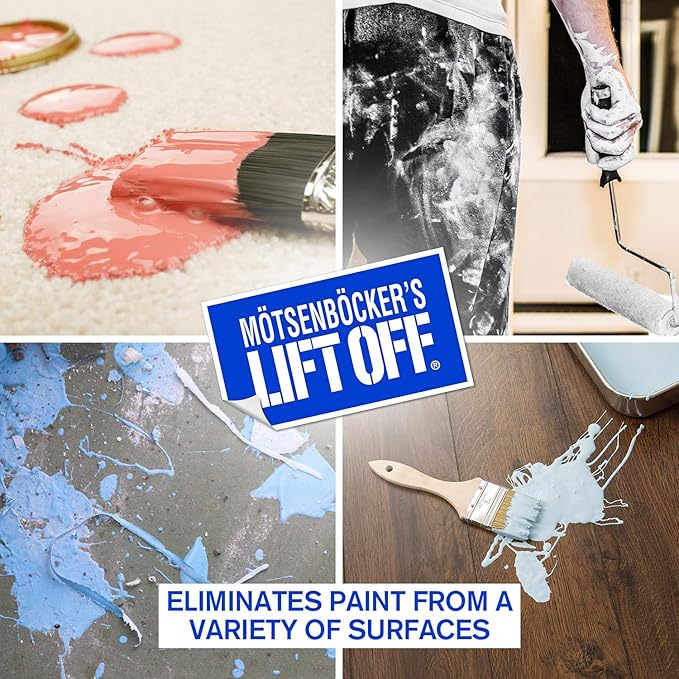 Motsenbocker's Lift Off 41301-3PK Latex Paint Remover Spray Removes Latex Paint and Enamel, Works on Multiple Surfaces, Water-Based, Biodegradable, 22 Fl Oz, Pack of 3