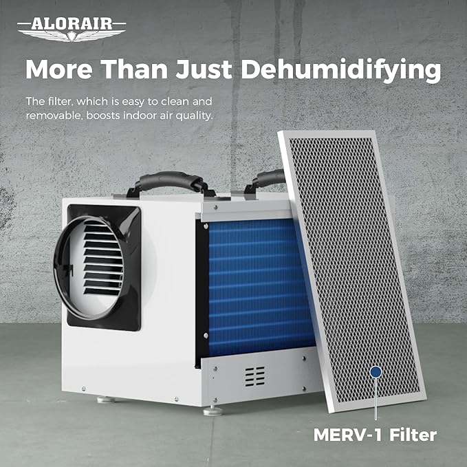 ALORAIR 120 PPD Wi-Fi Dehumidifier for Crawl Space, Basement, and Commercial Use, 2025 Energy Star APP Control, Auto-Defrost Crawlspace Dehumidifiers