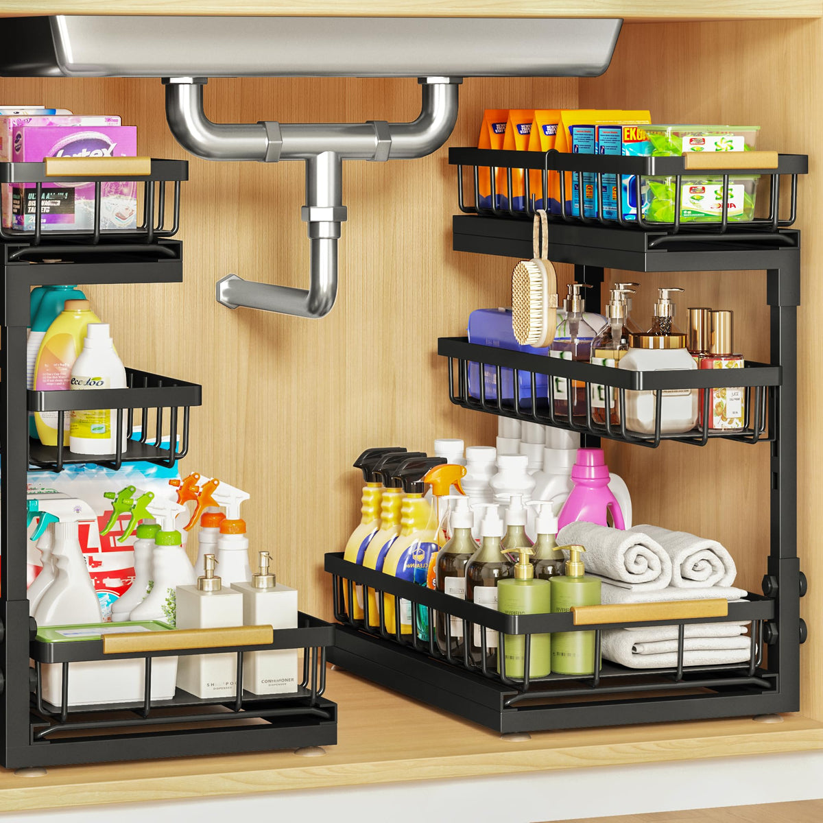 Under Sink Organizer and Storage for Bathroom and Ki | Pull Out Organi - Image 1